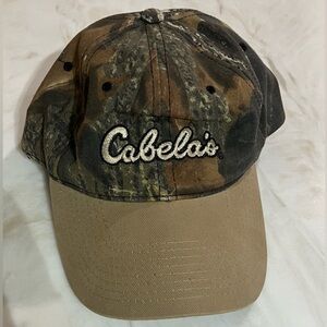 Cabela's Woodland Camo Cap with Tan Brim